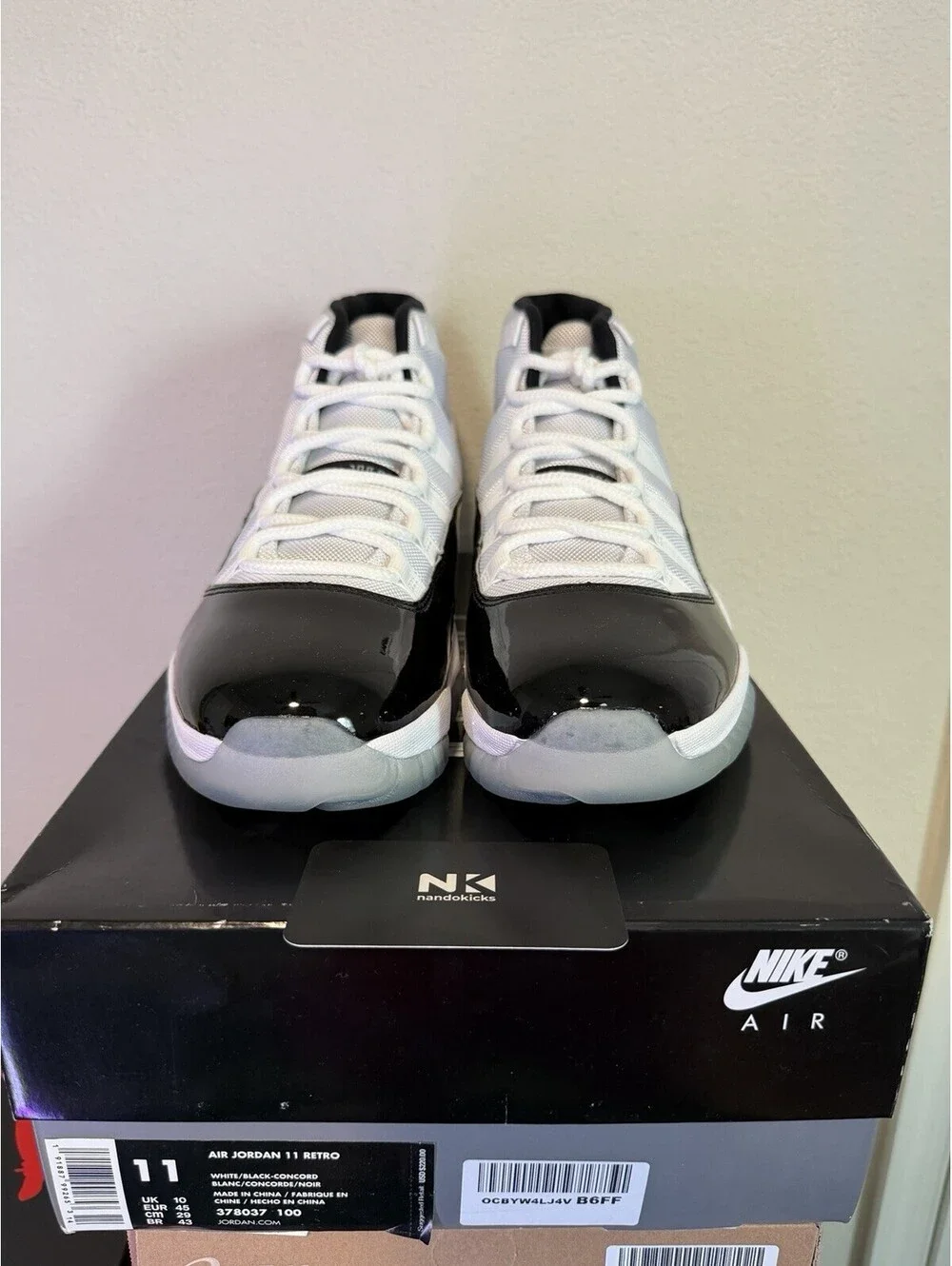 Air Jordan 11 Retro High Concord 2018 Size 11 Brand New 378037-100 White Black